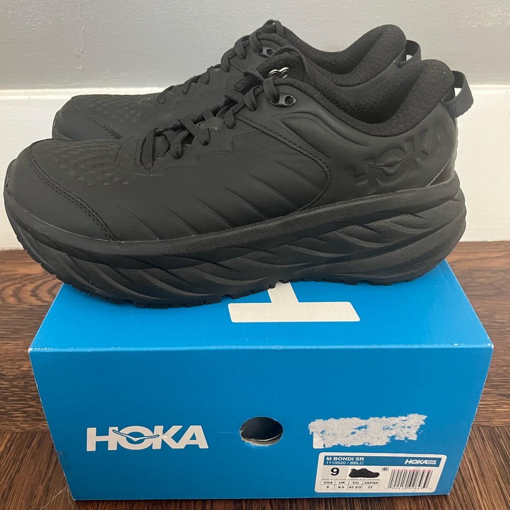 Hoka M Bondi SR, mens size 9, Black
